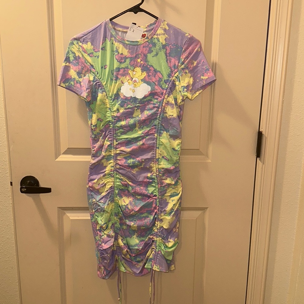 H&M Carebear Ruched Dress Nwt